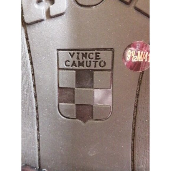 Vince Camuto Womens Boots Pauletta Brown Leather Zip Knee High Wide Calf 9.5 - Picture 12 of 14